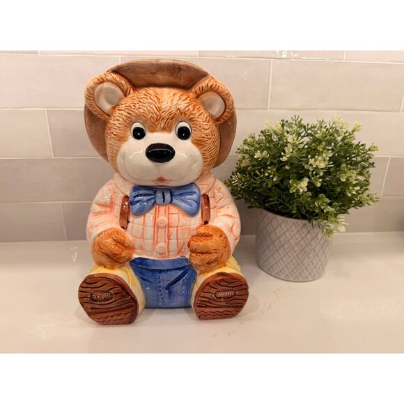 VTG Trappers Bear Cookie Jar - Picture 2 of 13